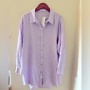Linen shirt dress, NWT